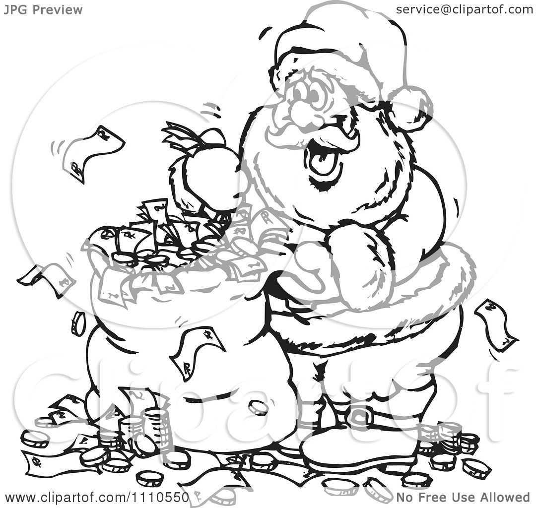 Money Bag Clipart Black And White