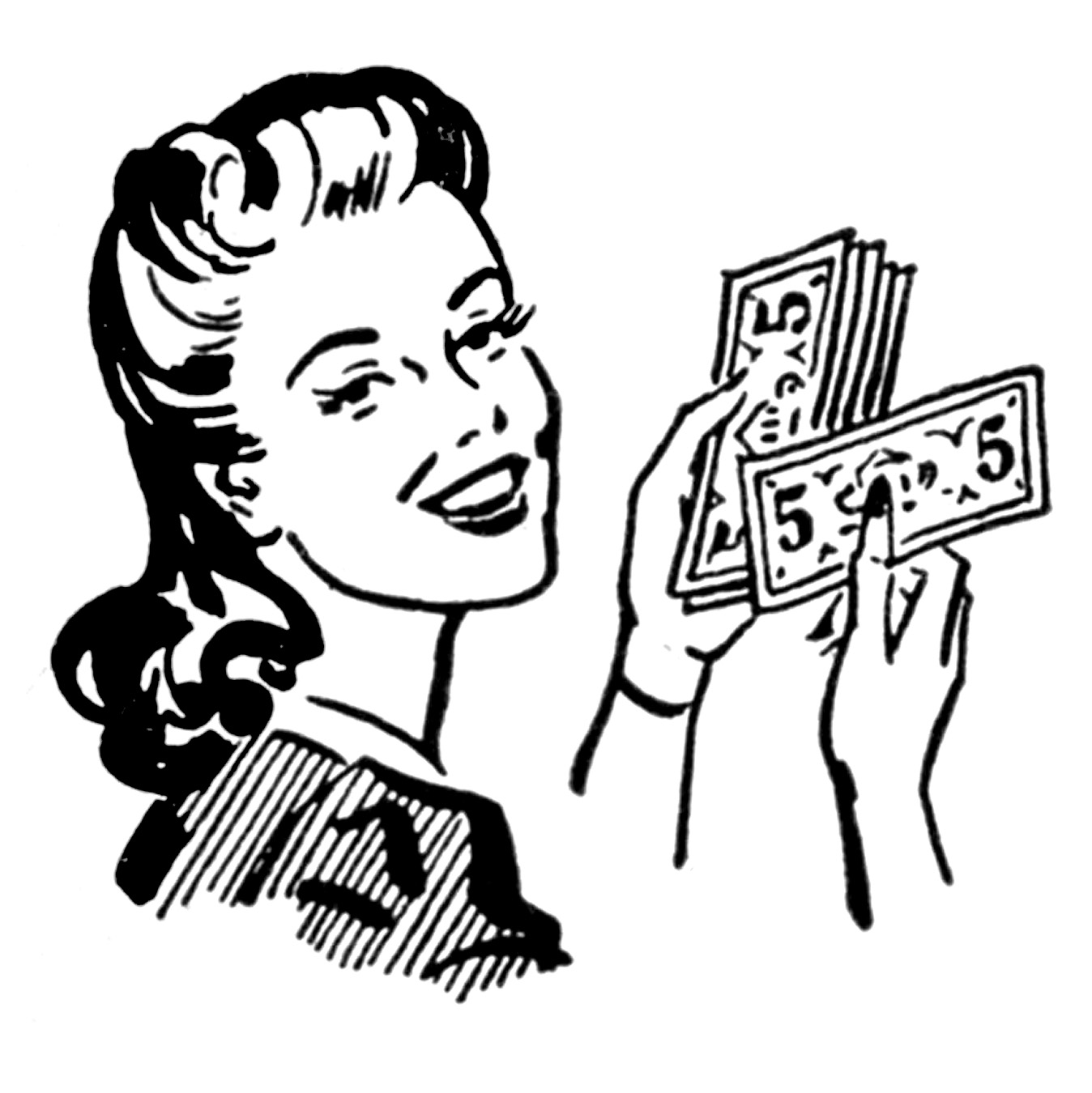 Money Clipart Black And White