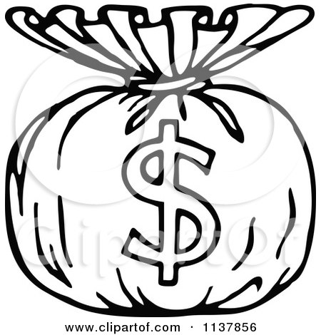 Money Clipart Black And White