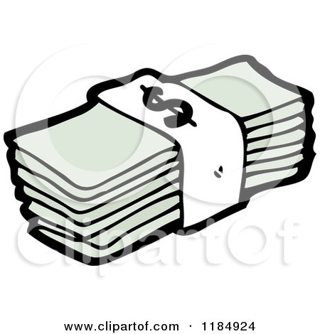 Money Stacks Cartoon