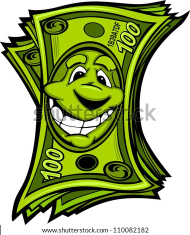 Money Stacks Cartoon