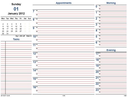 Month Calendar 2012 Printable