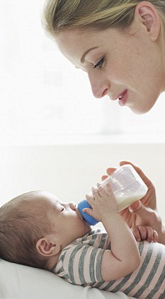 Mother Feeding Baby Milk