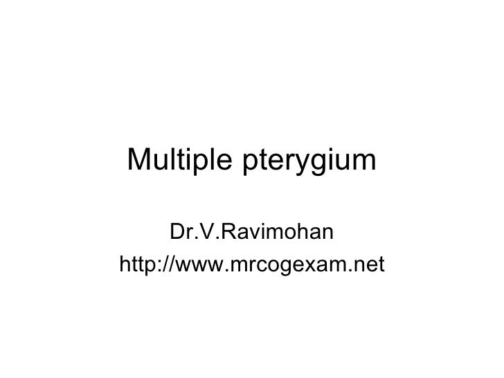 Multiple Pterygium Syndrome