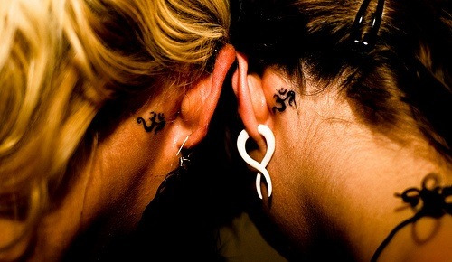 Music Note Tattoos For Girls Behind The Ear