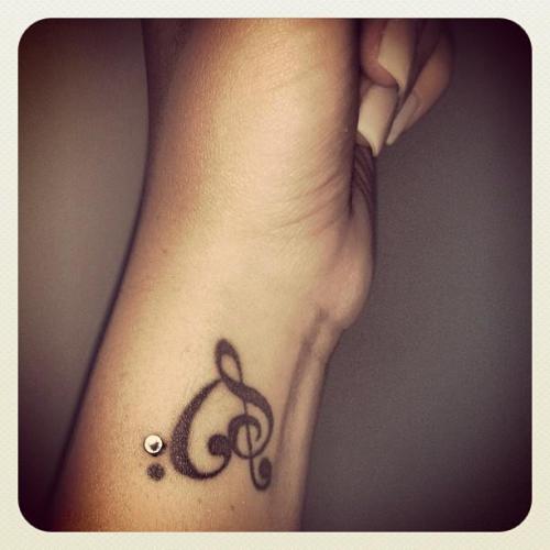 Music Note Tattoos For Girls On Wrist