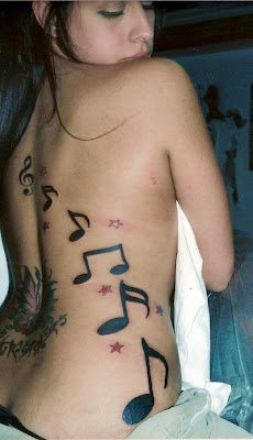 Music Note Tattoos On Back