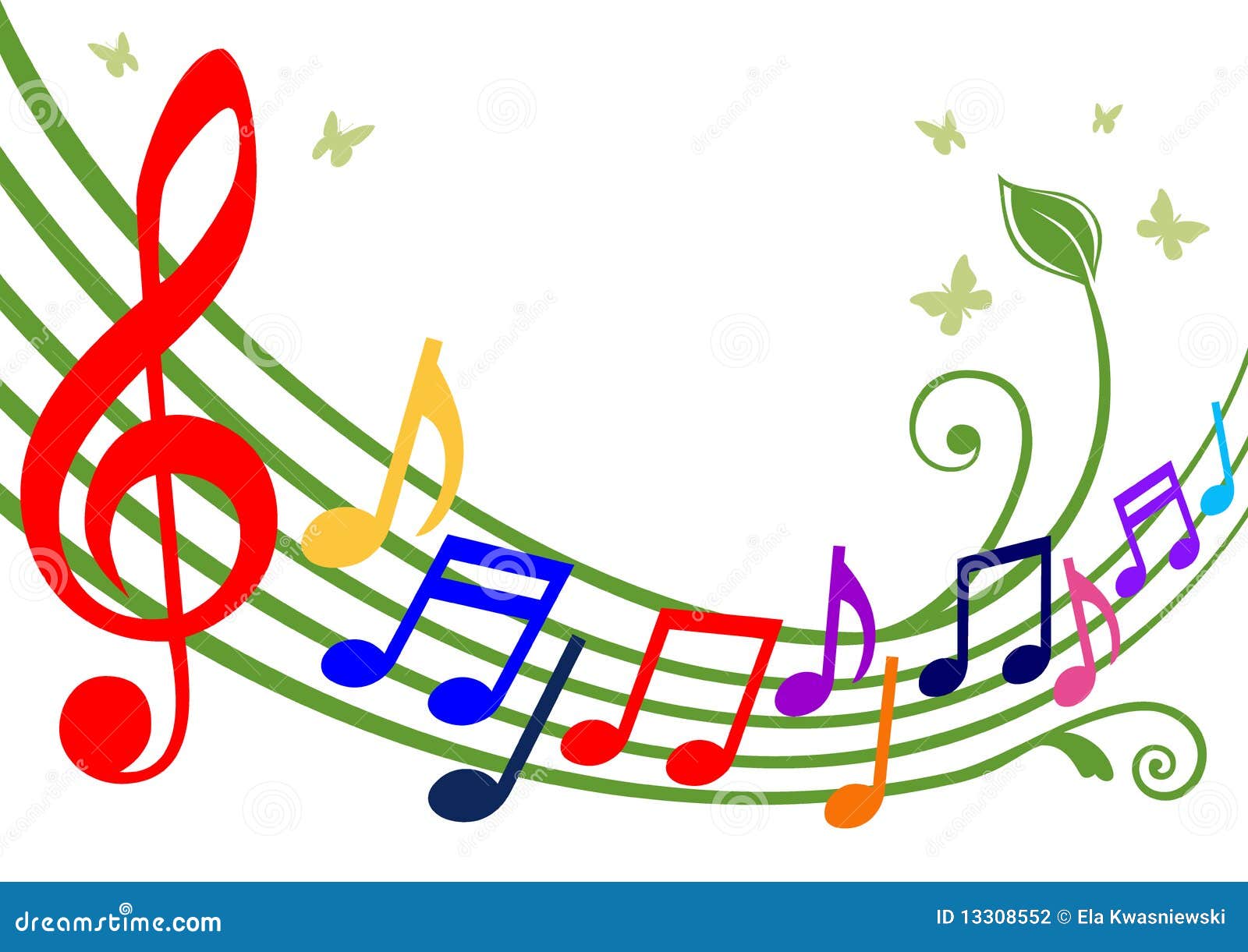 Music Notes Background Colorful