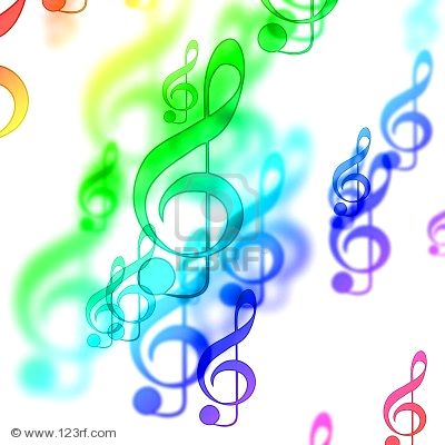 Music Notes Background Colorful