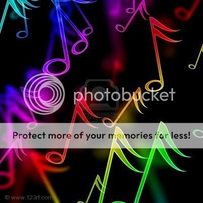 Music Notes Background Colorful