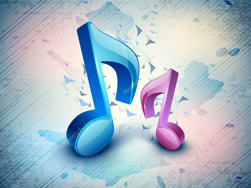 Music Notes Background Colorful