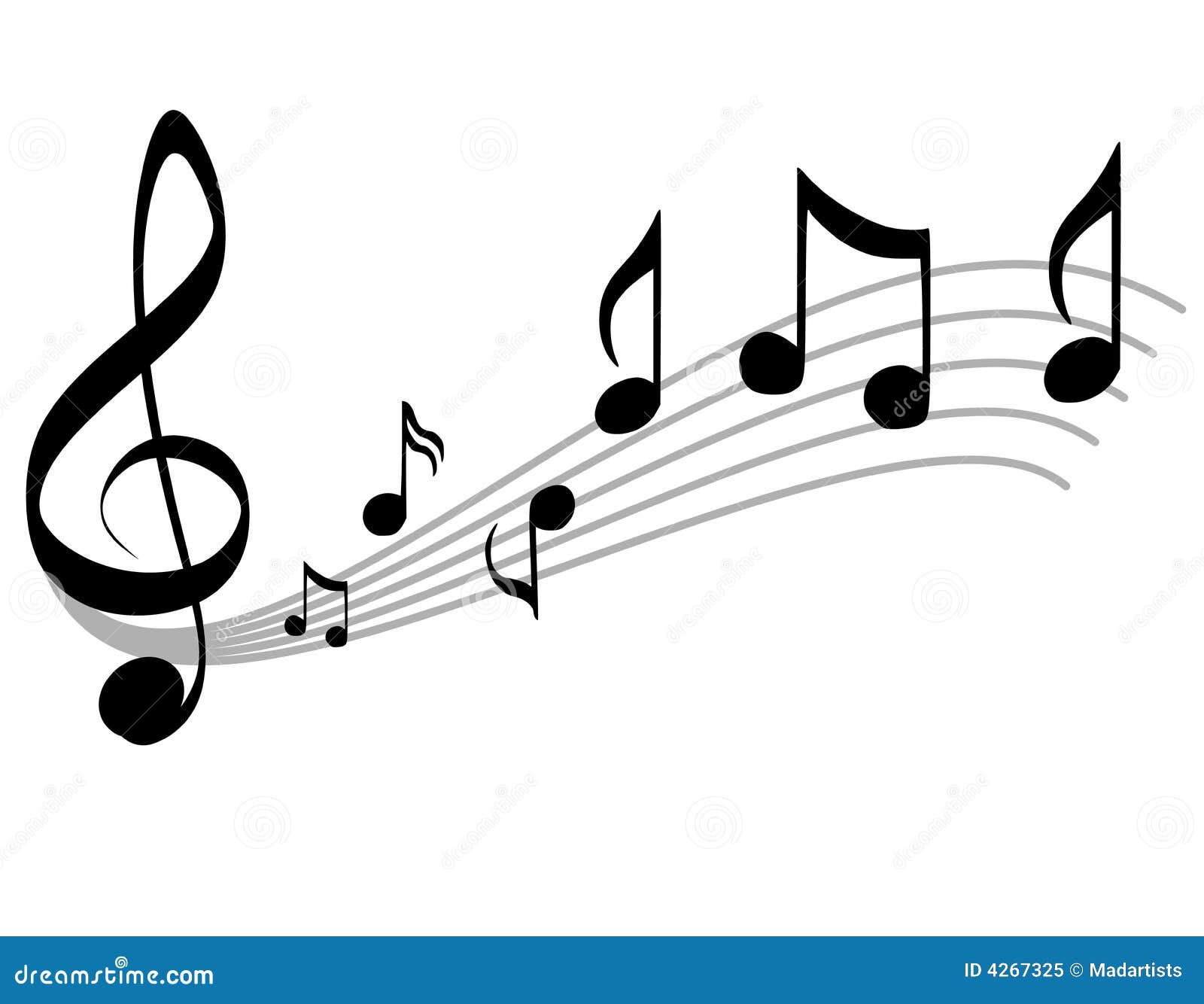 Music Notes Clip Art Black And White