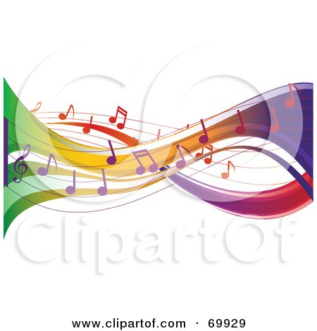 Music Notes Clip Art Colorful