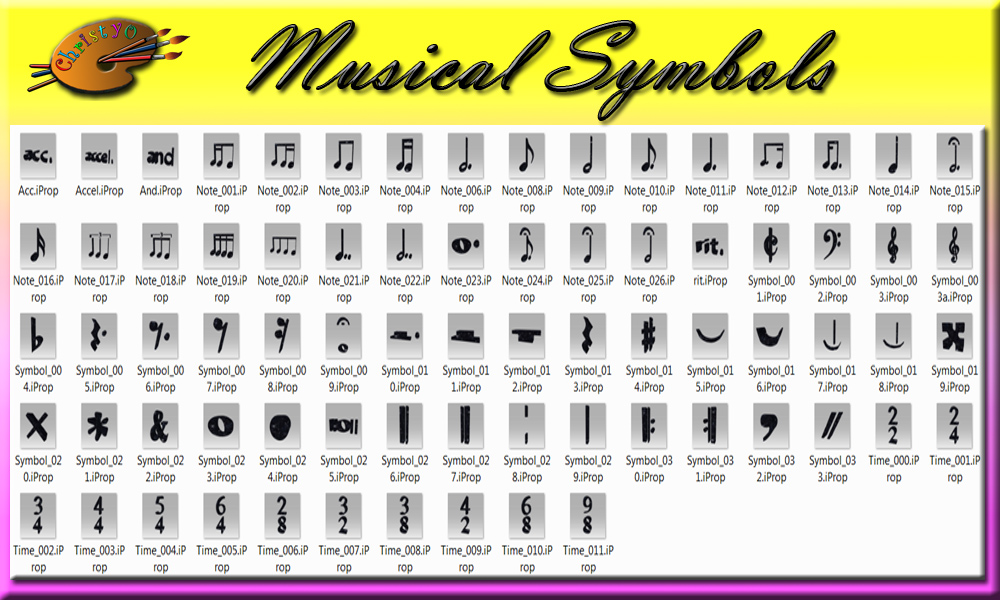 Music Notes Names And Symbols