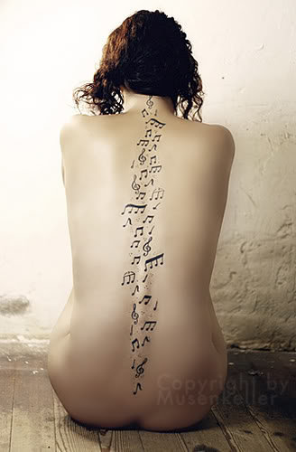 Music Notes Tattoo Designs For Girls