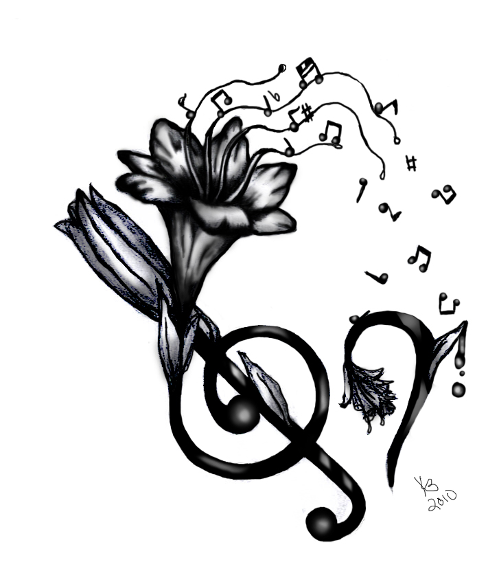 Music Notes Tattoo Designs For Girls