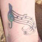 Music Notes Tattoo Designs For Girls