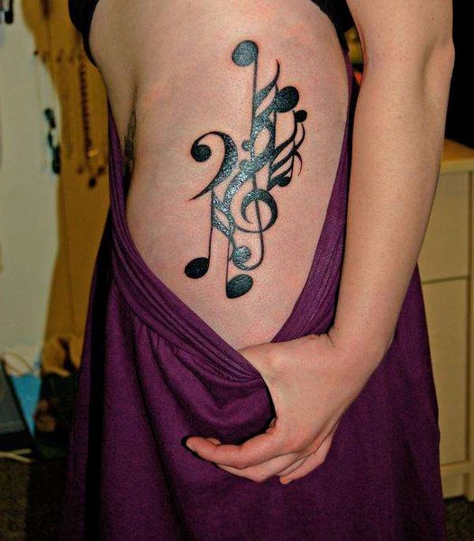 Music Notes Tattoo Designs For Men