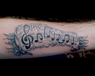 Music Notes Tattoo Designs For Men