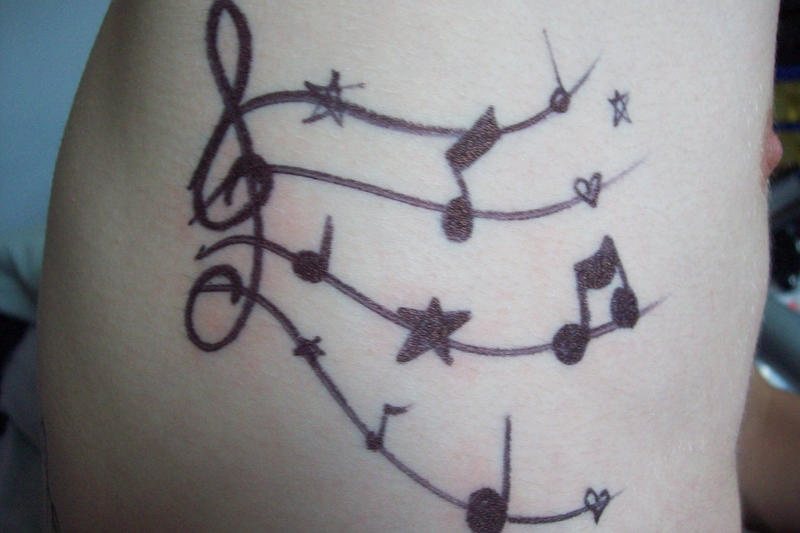 Music Notes Tattoo Designs For Men