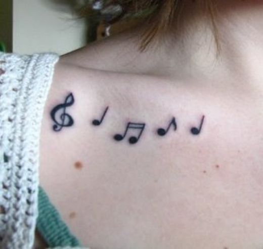 Music Notes Tattoos For Girls