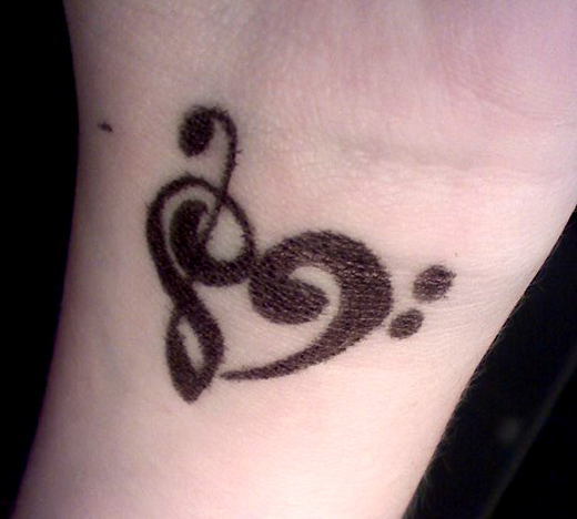 Music Notes Tattoos On Wrist