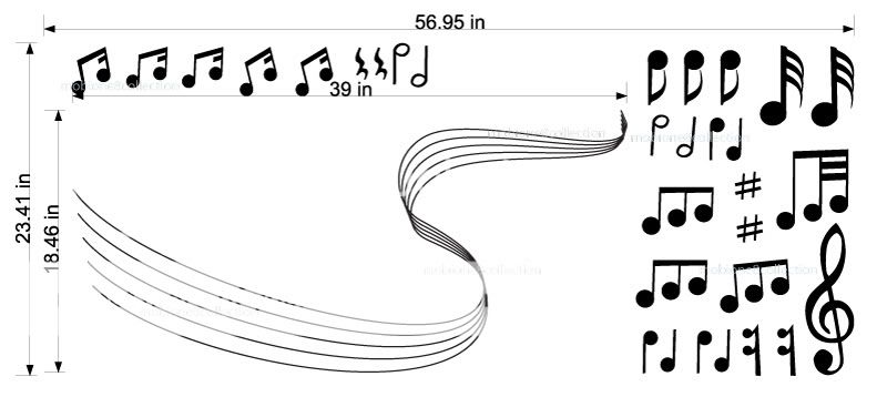 Music Notes Wallpaper Border