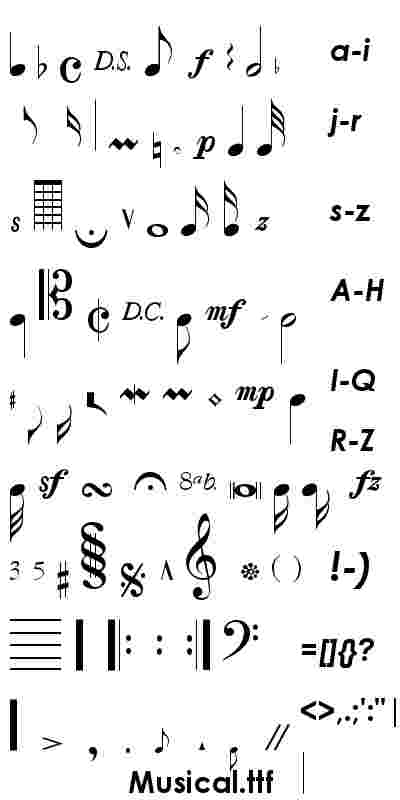 Music Symbols Font