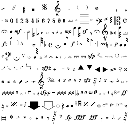 Music Symbols Font