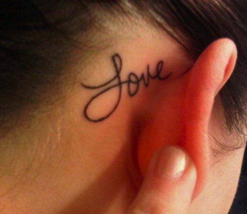 Music Symbols Tattoos Behind Ear