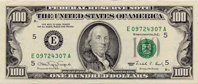 New 100 Dollar Bill Back