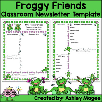 Newsletter Templates For Teachers Preschool