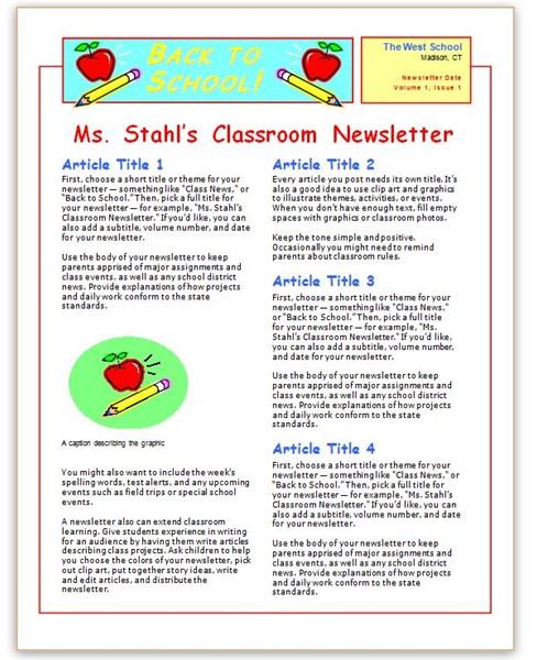 Newsletters For Kids