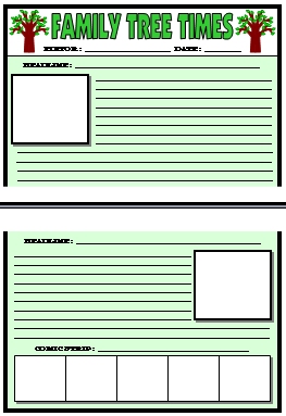 Newspaper Article Template For Students Printable