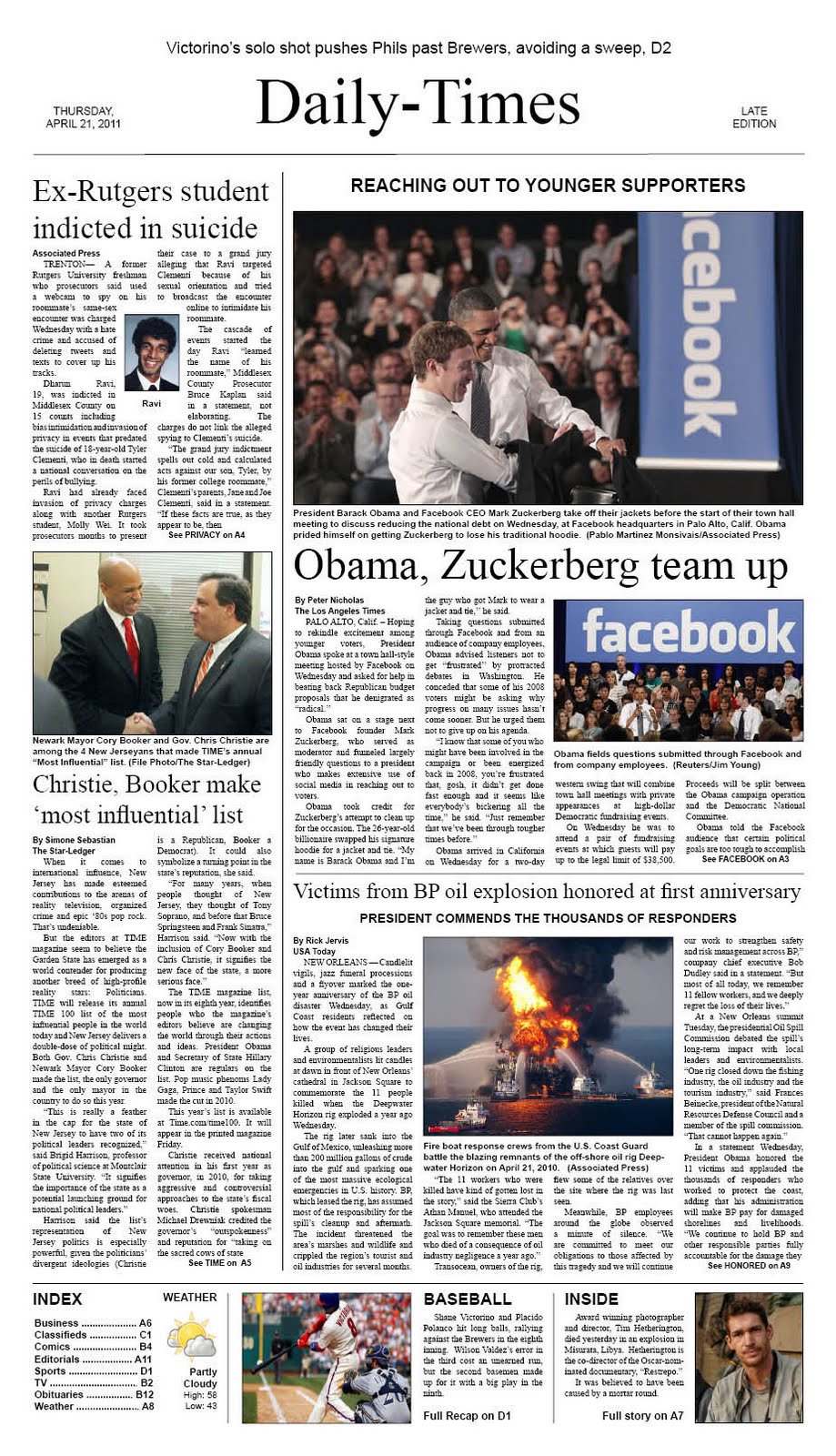 Newspaper Front Page Layout