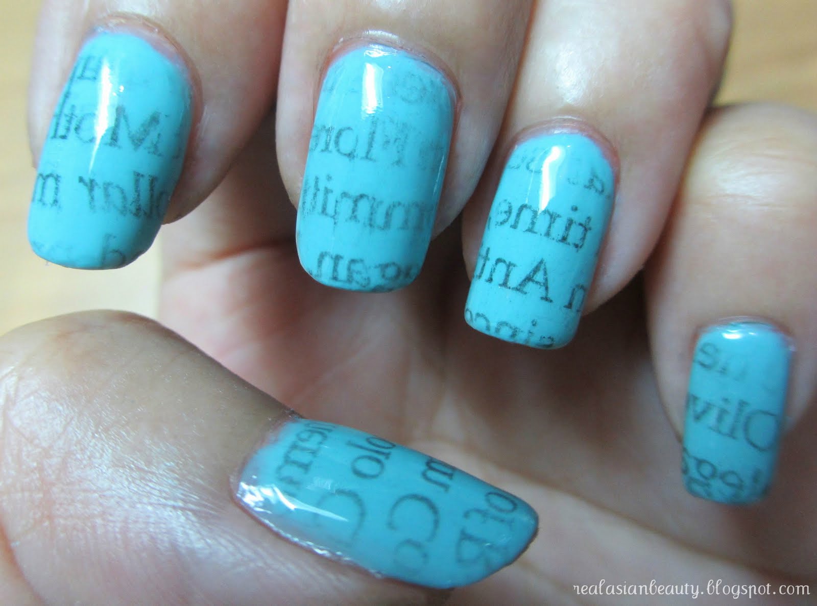 Newspaper Nails With Water Step By Step