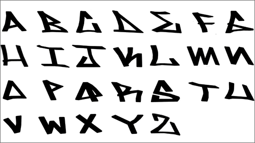 Nice Writing Styles Alphabet