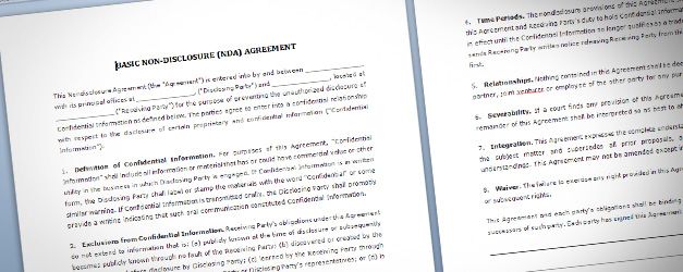 Non Disclosure Agreement Template Free