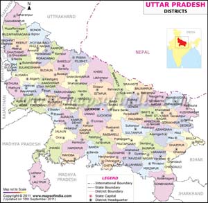 North India Map With Cities And States