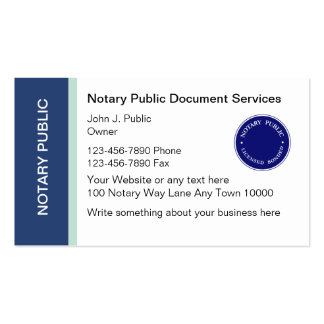 Notary Public Business Card