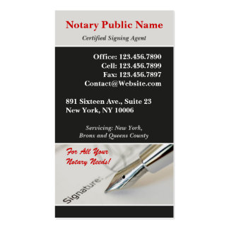 Notary Public Business Card