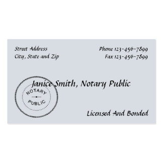 Notary Public Business Card