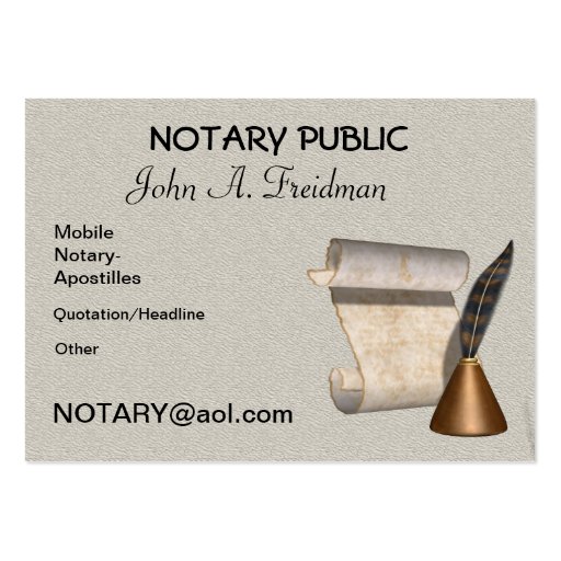 Notary Public Business Card