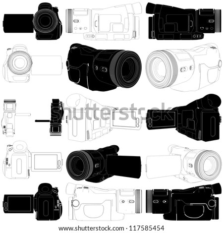 Old Video Camera Vector