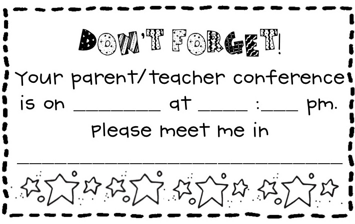 Parent Teacher Conference Sign Up Sheet