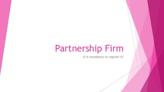 Partnership Firm Registration Procedure