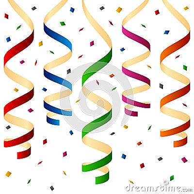 Party Streamers Clipart Free