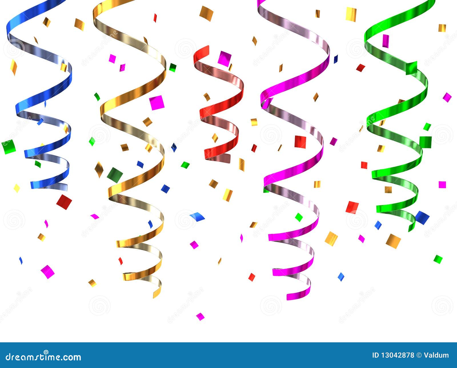 Party Streamers Clipart Free