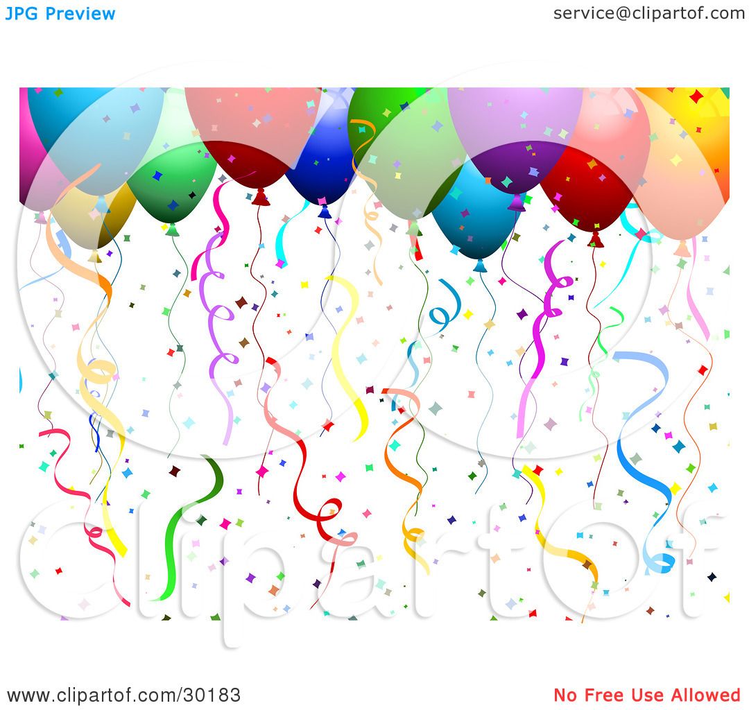 Party Streamers Clipart Free