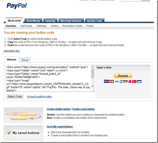 Paypal Donation Button Html Code